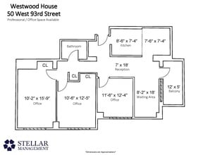 50 W 93rd St, New York, NY for lease Typical Floor Plan- Image 2 of 5
