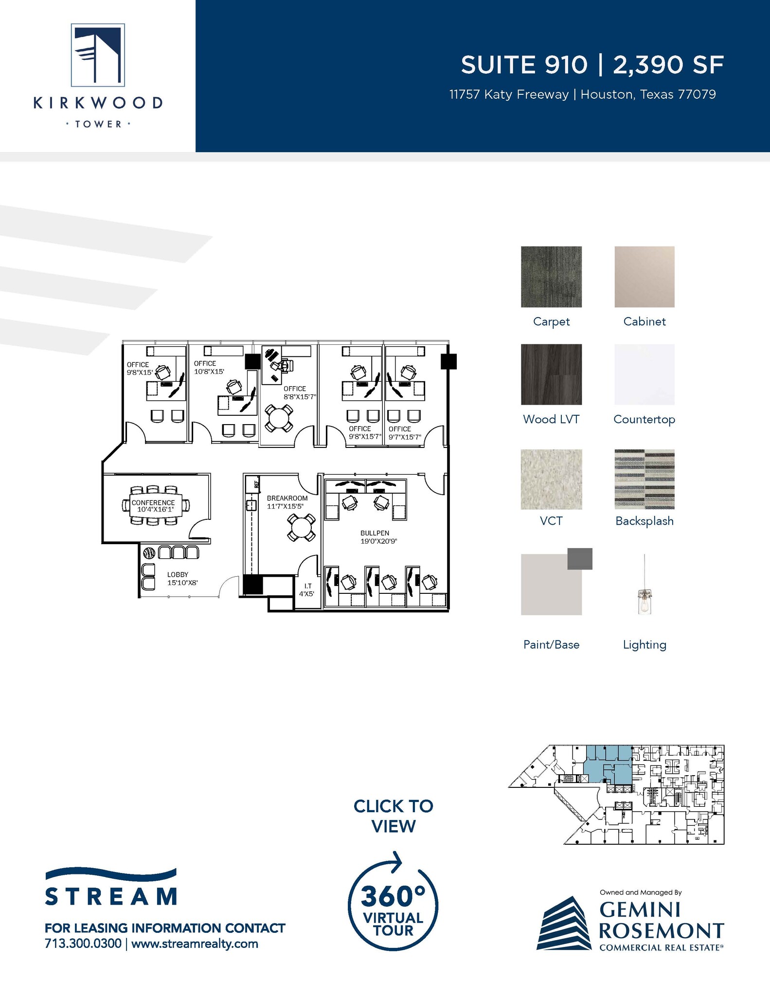 11757 Katy Fwy, Houston, TX à louer Plan d’étage- Image 1 de 1