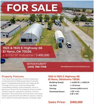 Plus de détails pour Two Industrial Buildings for Sale – Industriel à vendre, El Reno, OK