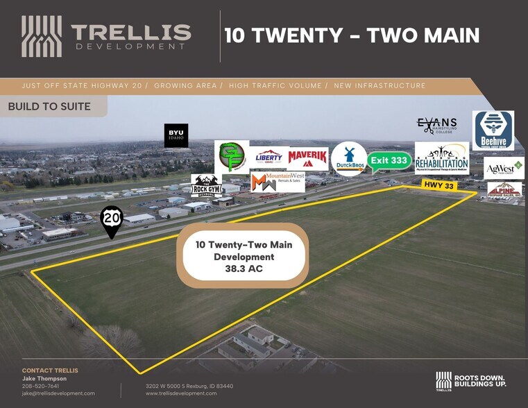 1022 W Main St, Rexburg, ID for sale - Aerial - Image 2 of 9