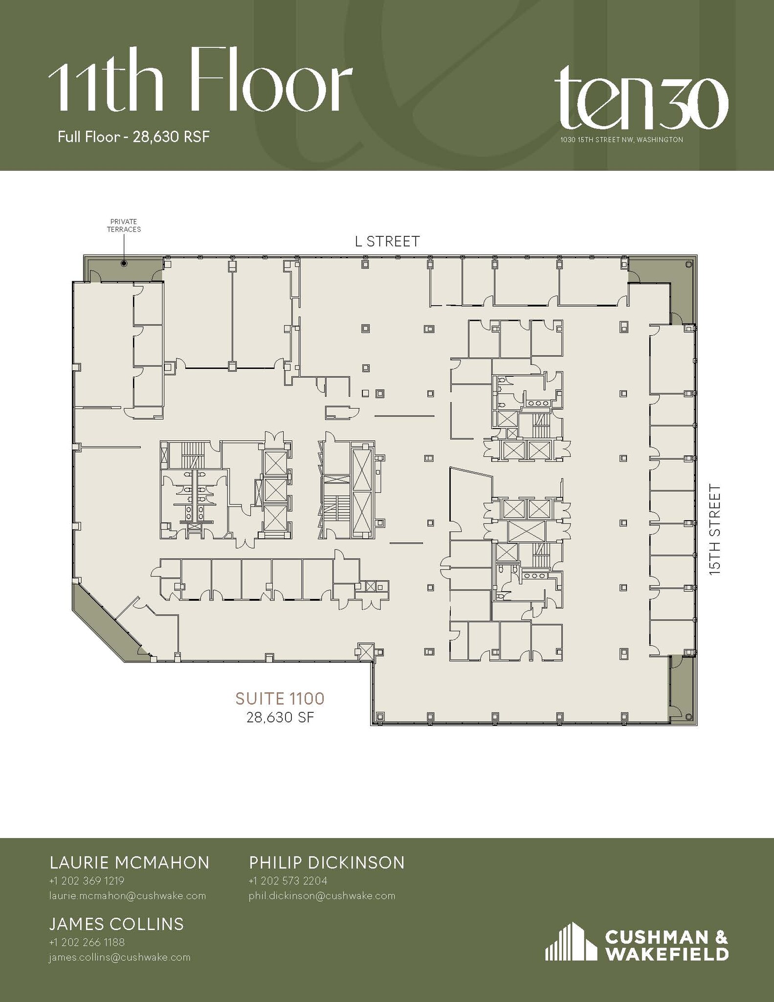 1030 15th St NW, Washington, DC à louer Plan d’étage- Image 1 de 1