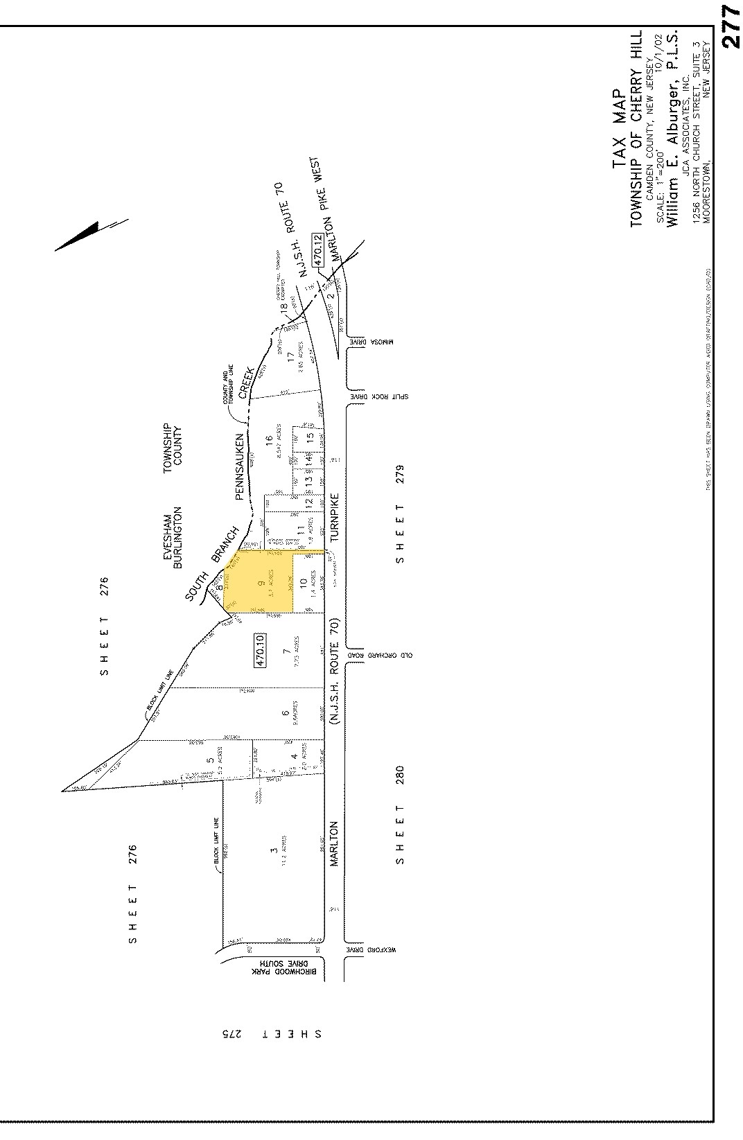 2076 Route 70 E, Cherry Hill, NJ for sale Plat Map- Image 1 of 1