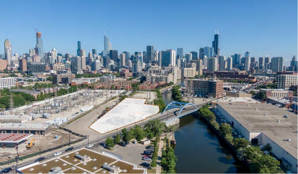 1127 N Halsted St, Chicago, IL à vendre - Aérien - Image 2 de 4