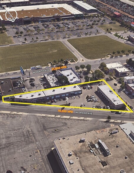 4435 W Grand Ave, Chicago, IL à louer - Aérien - Image 2 de 5