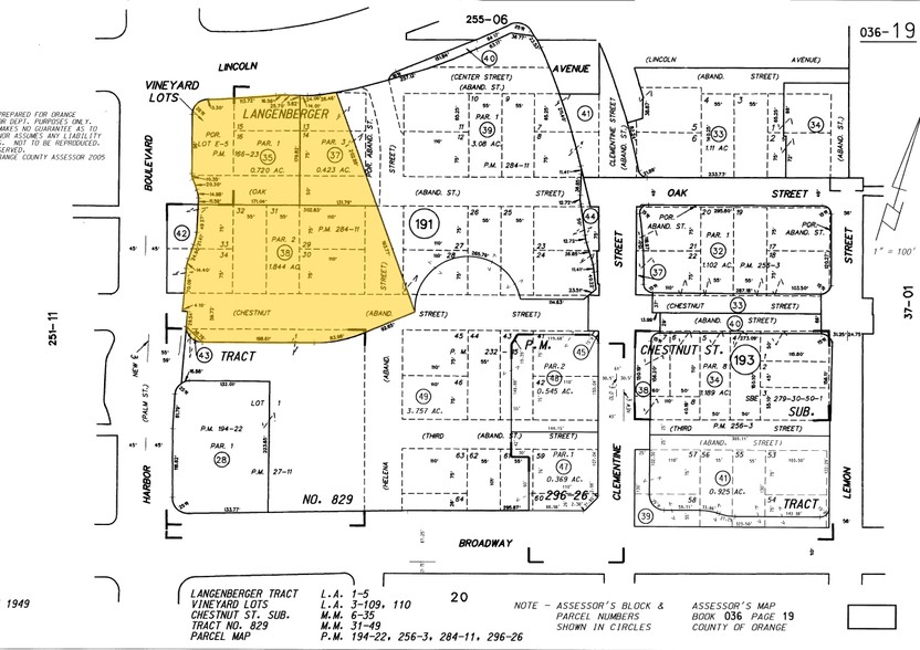 102-184 S Harbor Blvd, Anaheim, CA à vendre - Plan cadastral - Image 1 de 1