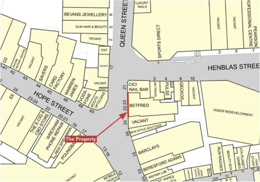 22-23 Queen St, Wrexham for sale - Building Photo - Image 2 of 2