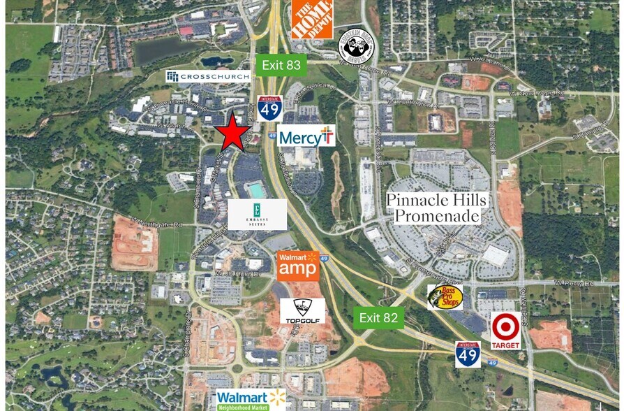 2530 Pinnacle Hills Pky, Rogers, AR à louer - Photo du bâtiment - Image 3 de 5