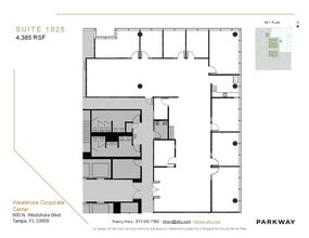 600 N Westshore Blvd, Tampa, FL for lease Floor Plan- Image 1 of 2