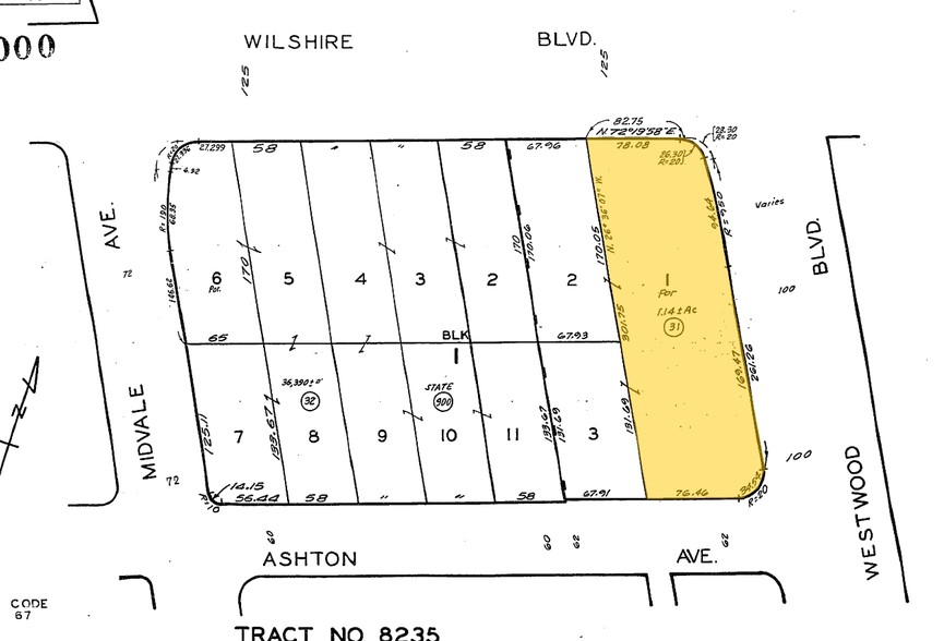 10900 Wilshire Blvd, Los Angeles, CA for sale - Plat Map - Image 1 of 1