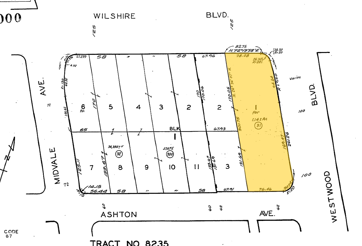 10900 Wilshire Blvd, Los Angeles, CA for sale Plat Map- Image 1 of 1