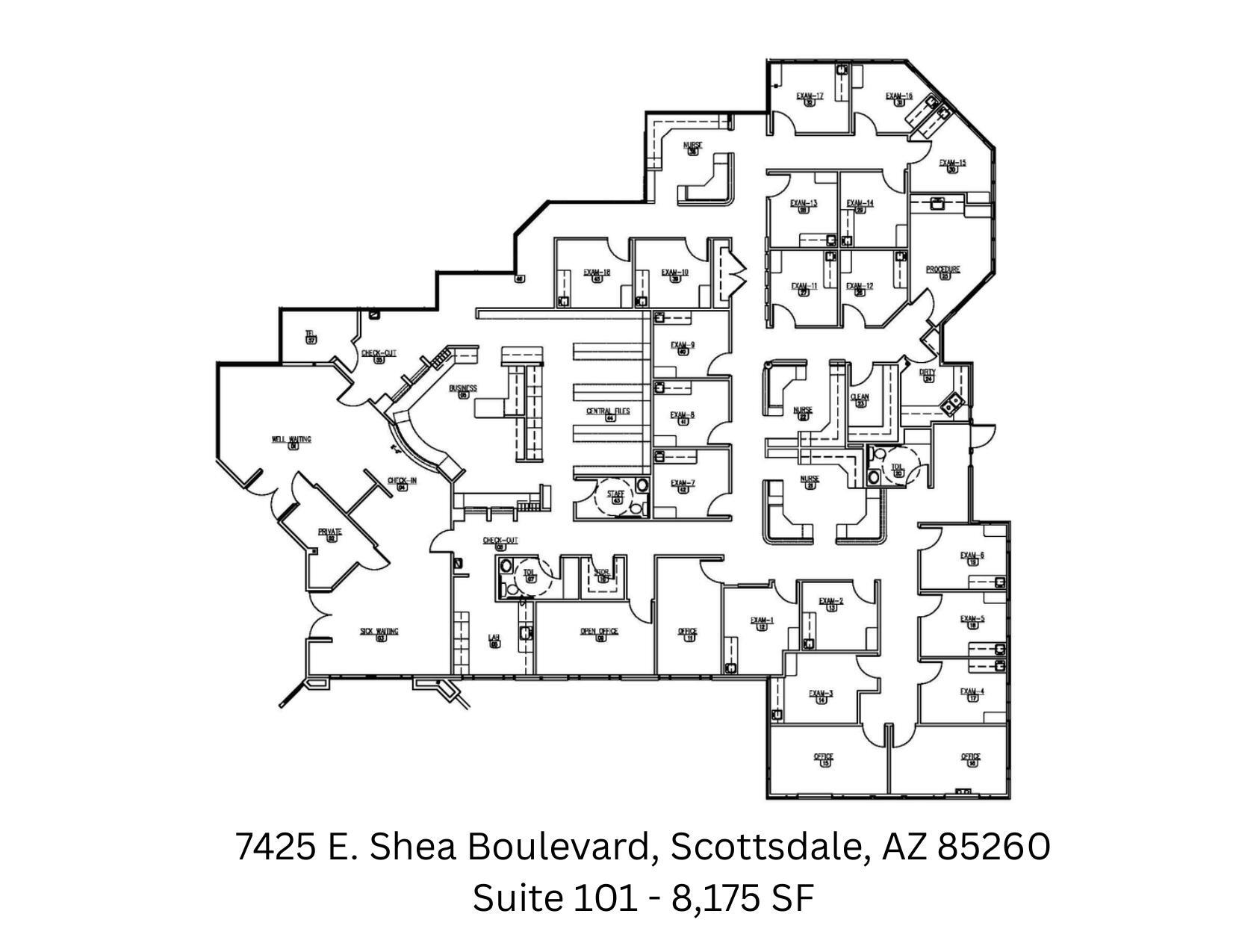 7425 E Shea Blvd, Scottsdale, AZ à louer Plan d’étage- Image 1 de 1