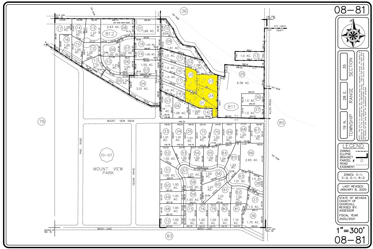 1105 Taylor Pl, Fallon, NV à vendre Plan cadastral- Image 1 de 2