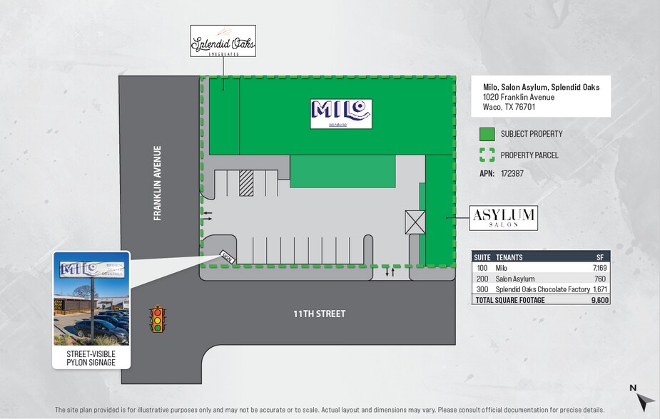 1020 Franklin Ave, Waco, TX à vendre - Plan de site - Image 2 de 6