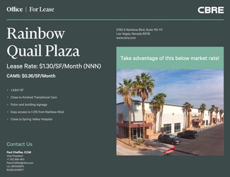 Plus de détails pour 5765 S Rainbow Blvd, Las Vegas, NV - Bureau à louer