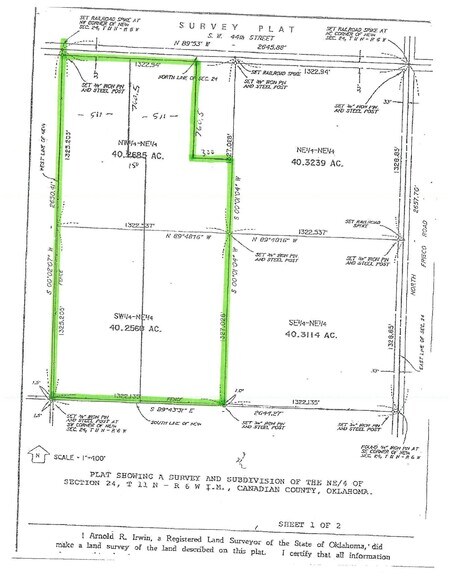 14040 SW 44th St, Yukon, OK à vendre - Plan cadastral - Image 2 de 10