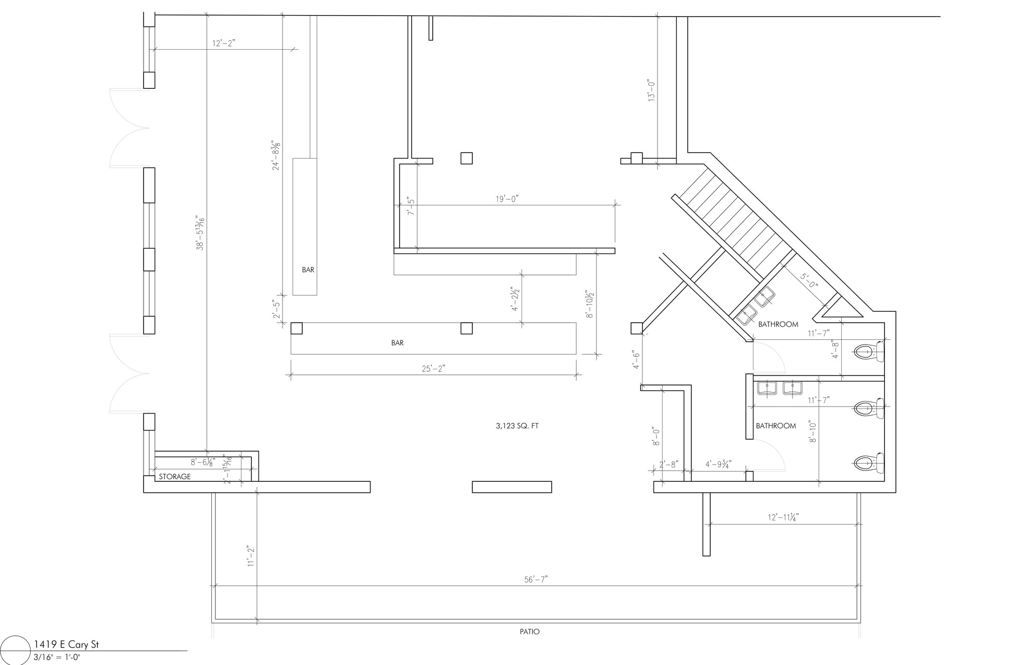 1417-1423 E Cary St, Richmond, VA for lease Site Plan- Image 1 of 1