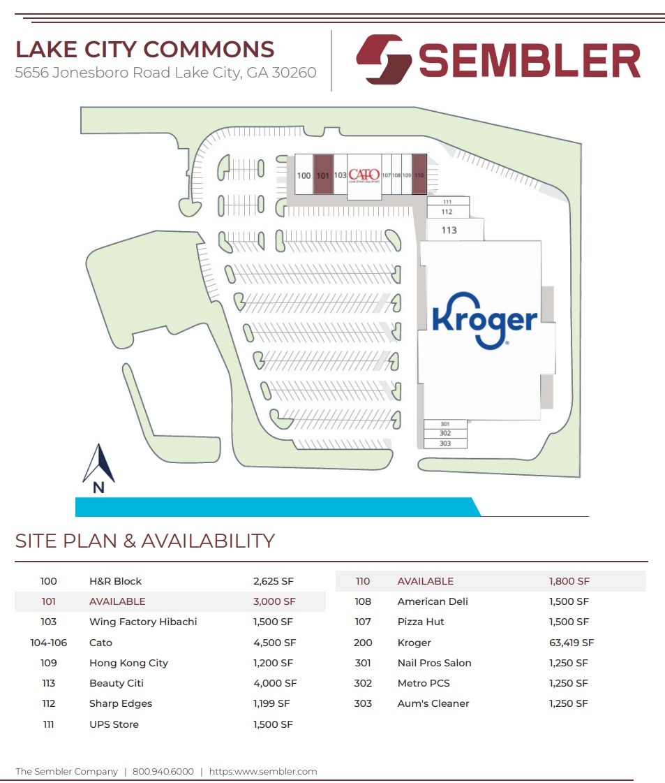 5656-5664 Jonesboro Rd, Lake City, GA for lease Site Plan- Image 1 of 1