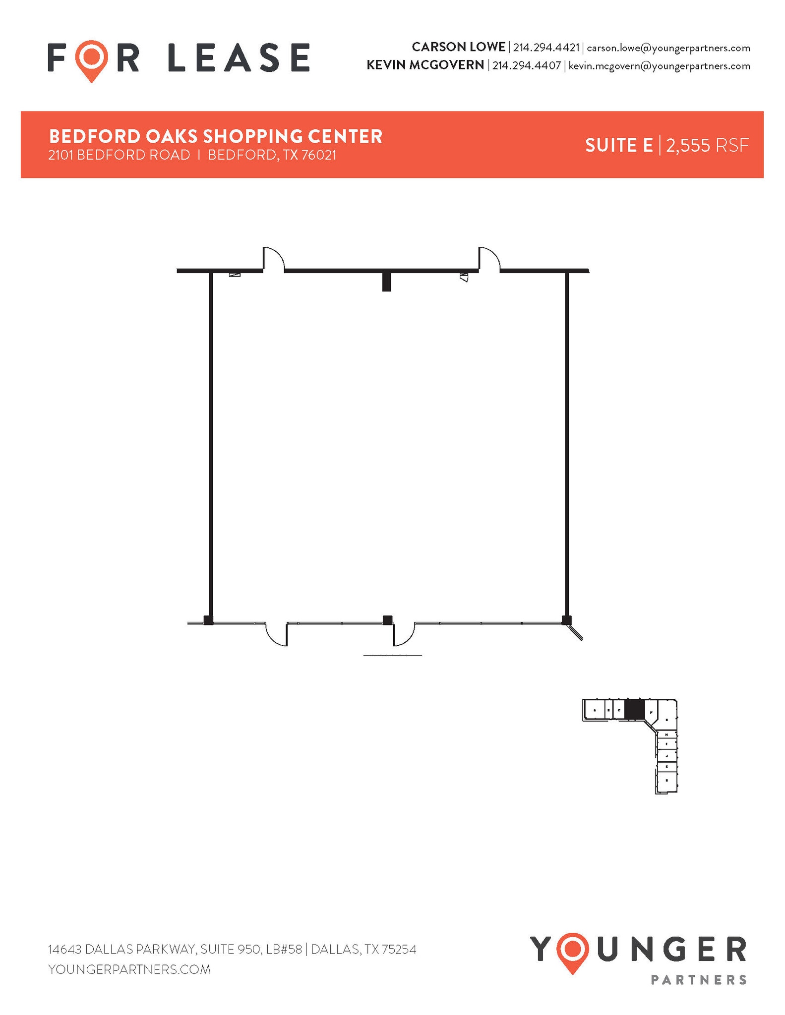 2101 Bedford Rd, Bedford, TX à louer Plan d’étage- Image 1 de 1