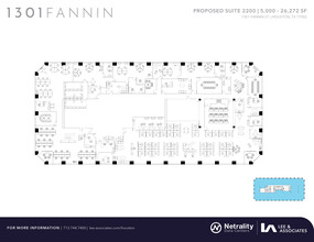 1301 Fannin St, Houston, TX à louer Plan d  tage- Image 1 de 2