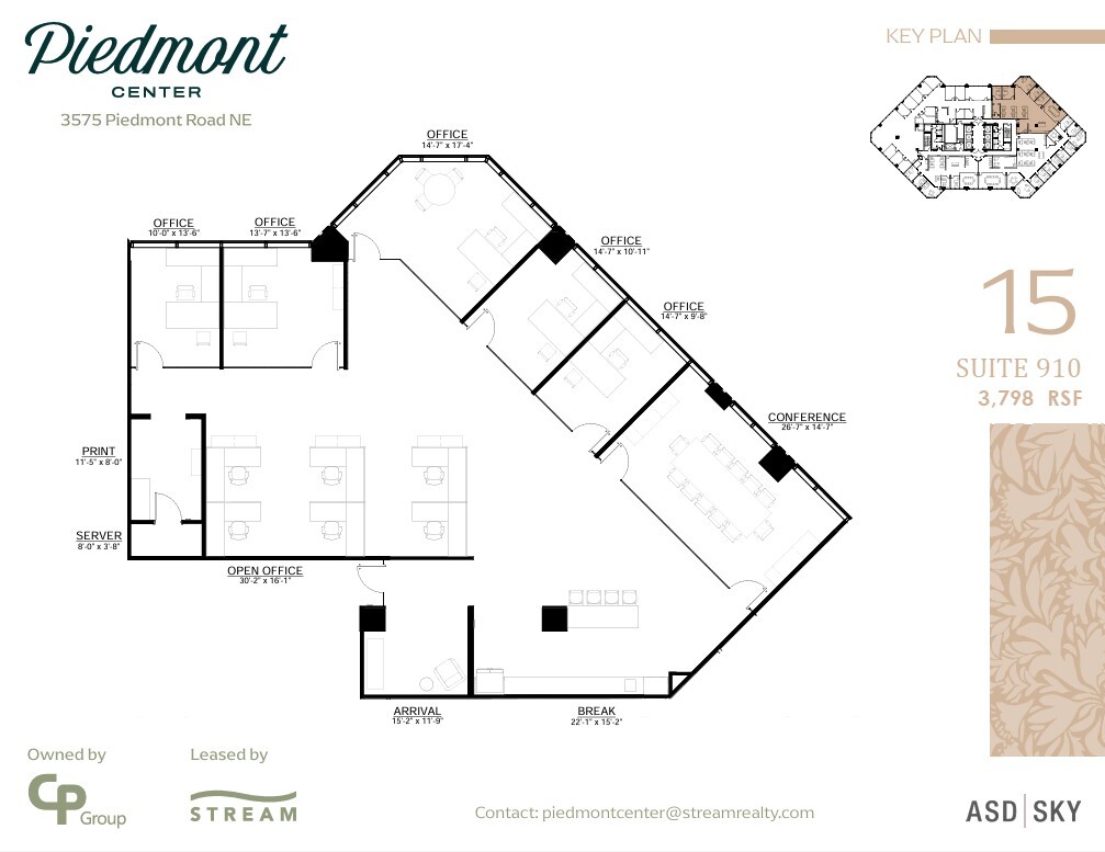 3495 Piedmont Rd NE, Atlanta, GA à louer Plan d’étage- Image 1 de 1