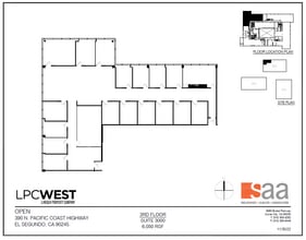 300 N Pacific Coast Hwy, El Segundo, CA à louer Plan d’étage- Image 1 de 1
