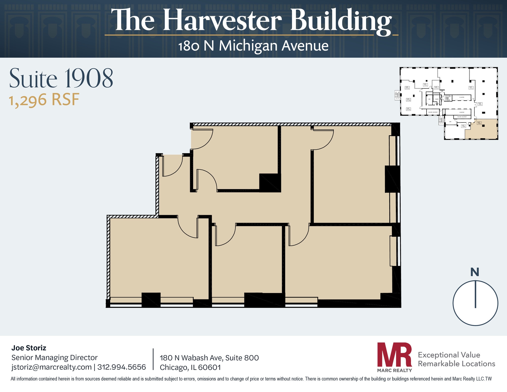 180 N Michigan Ave, Chicago, IL à louer Plan d’étage- Image 1 de 1