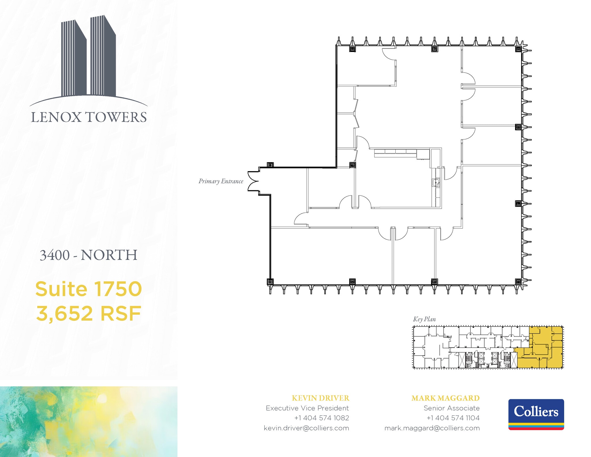 3400 Peachtree Rd NE, Atlanta, GA à louer Plan d’étage- Image 1 de 1