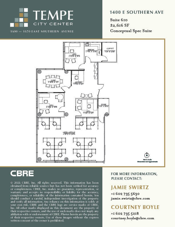 1400 E Southern Ave, Tempe, AZ à louer Plan d  tage- Image 1 de 2