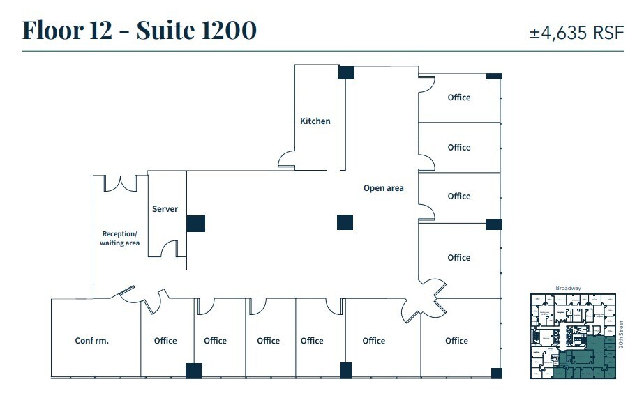 1970 Broadway, Oakland, CA for lease Floor Plan- Image 1 of 1
