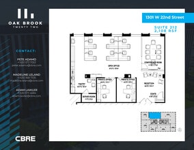 1301 W 22nd St, Oak Brook, IL for lease Floor Plan- Image 1 of 1