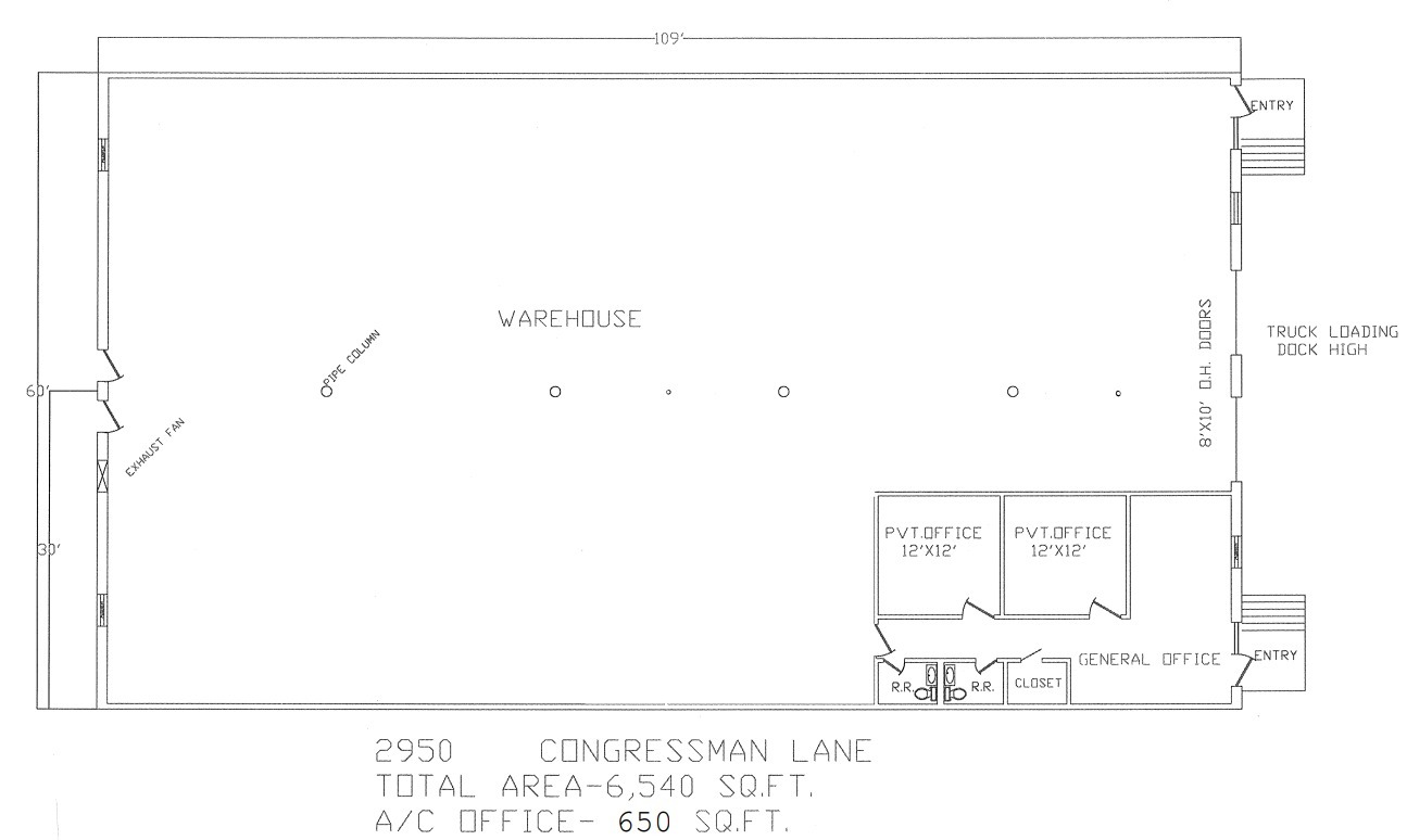 2945-2965 Congressman Ln, Dallas, TX à louer Plan d  tage- Image 1 de 1