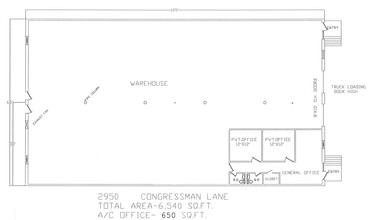 2945-2965 Congressman Ln, Dallas, TX à louer Plan d  tage- Image 1 de 1