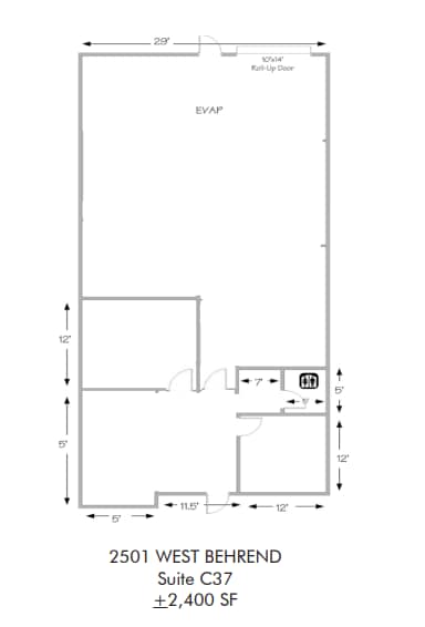2401 W Behrend Dr, Phoenix, AZ for lease Floor Plan- Image 1 of 1