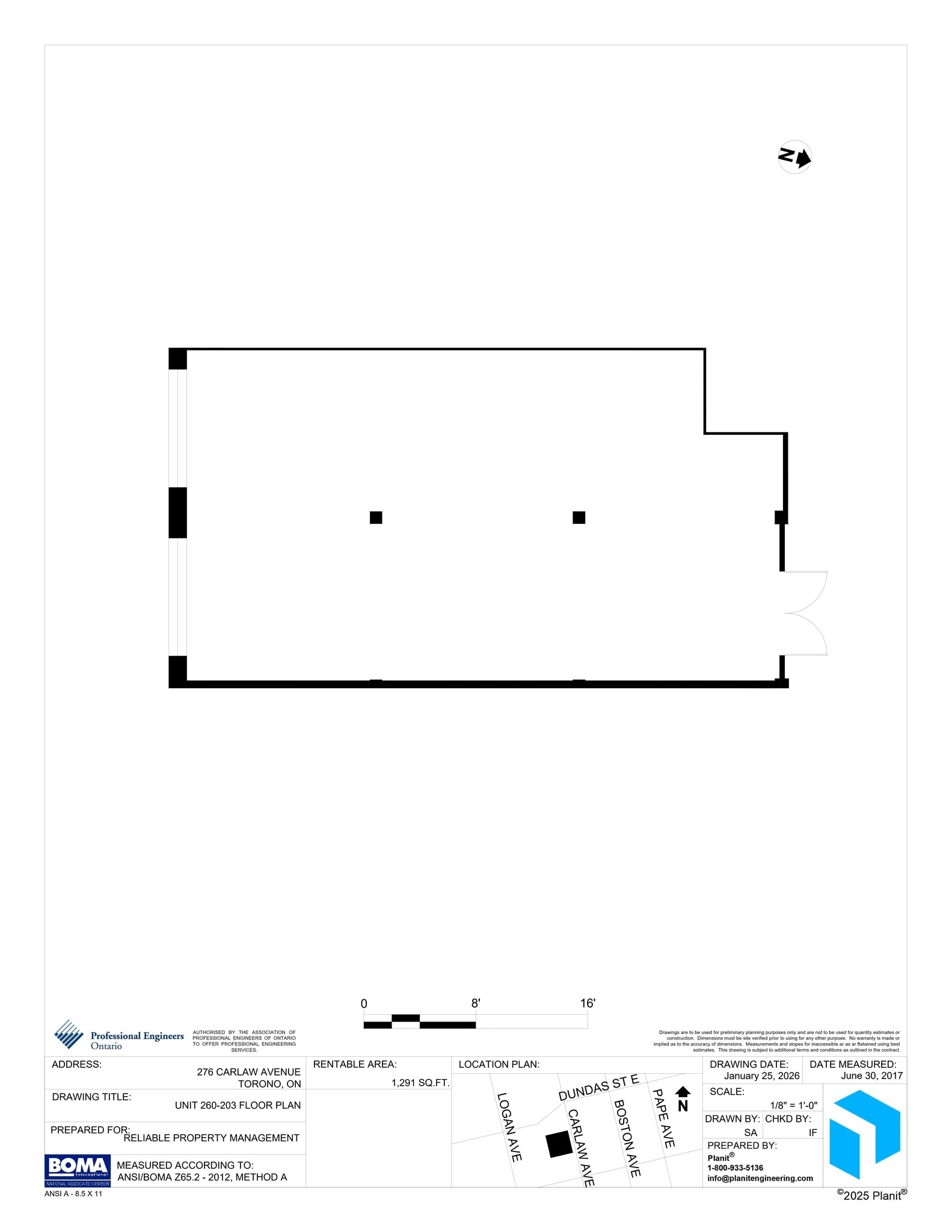 276 Carlaw Av, Toronto, ON for lease Site Plan- Image 1 of 9