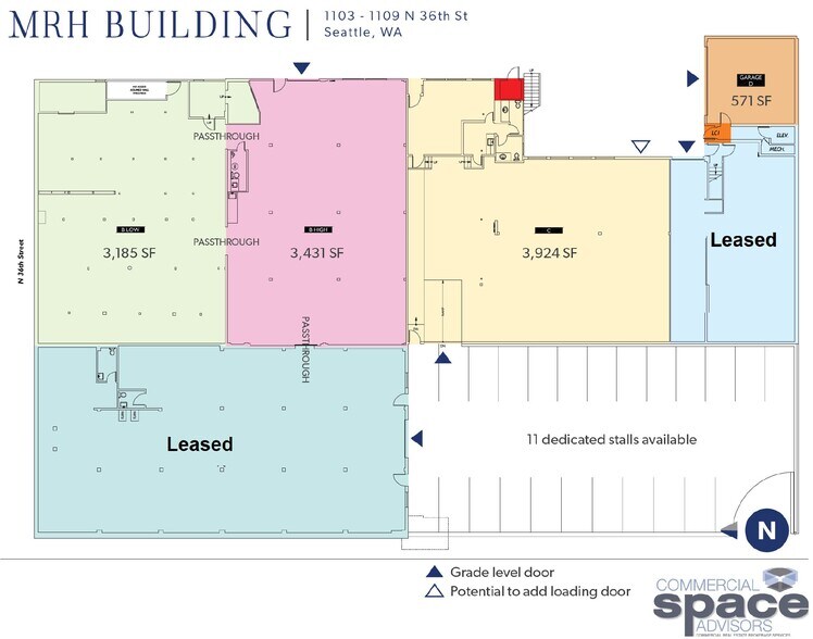 1109 N 36th St, Seattle, WA à louer - Plan d’étage - Image 2 de 11
