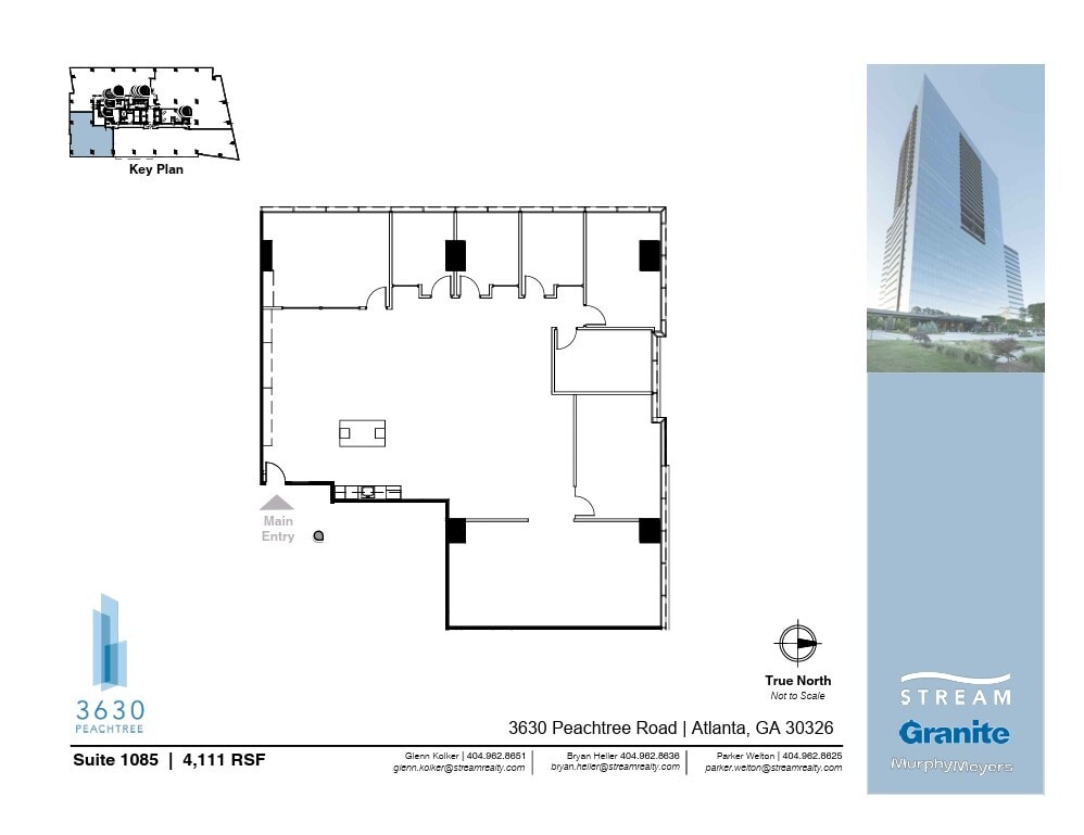 3630 Peachtree Rd NE, Atlanta, GA à louer Plan d’étage- Image 1 de 1