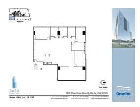 3630 Peachtree Rd NE, Atlanta, GA à louer Plan d’étage- Image 1 de 1