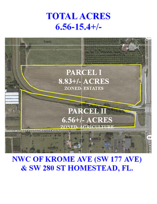 Plus de détails pour NWC SW 280 ST & Krome ave, Homestead, FL - Terrain à vendre