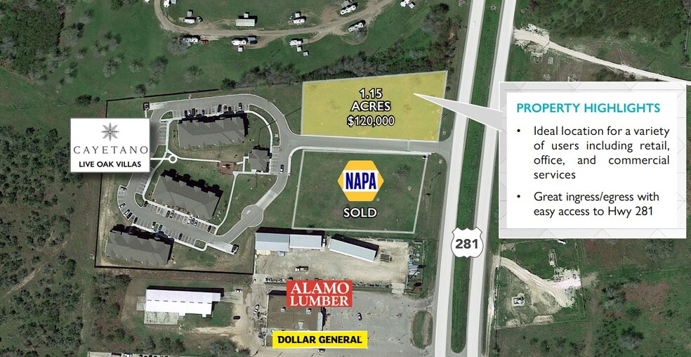 0 Hwy 281, George West, TX à vendre - Aérien - Image 2 de 2