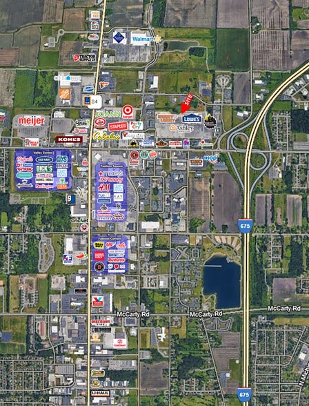 2268-2580 Tittabawassee Rd, Saginaw, MI for lease - Aerial - Image 2 of 3