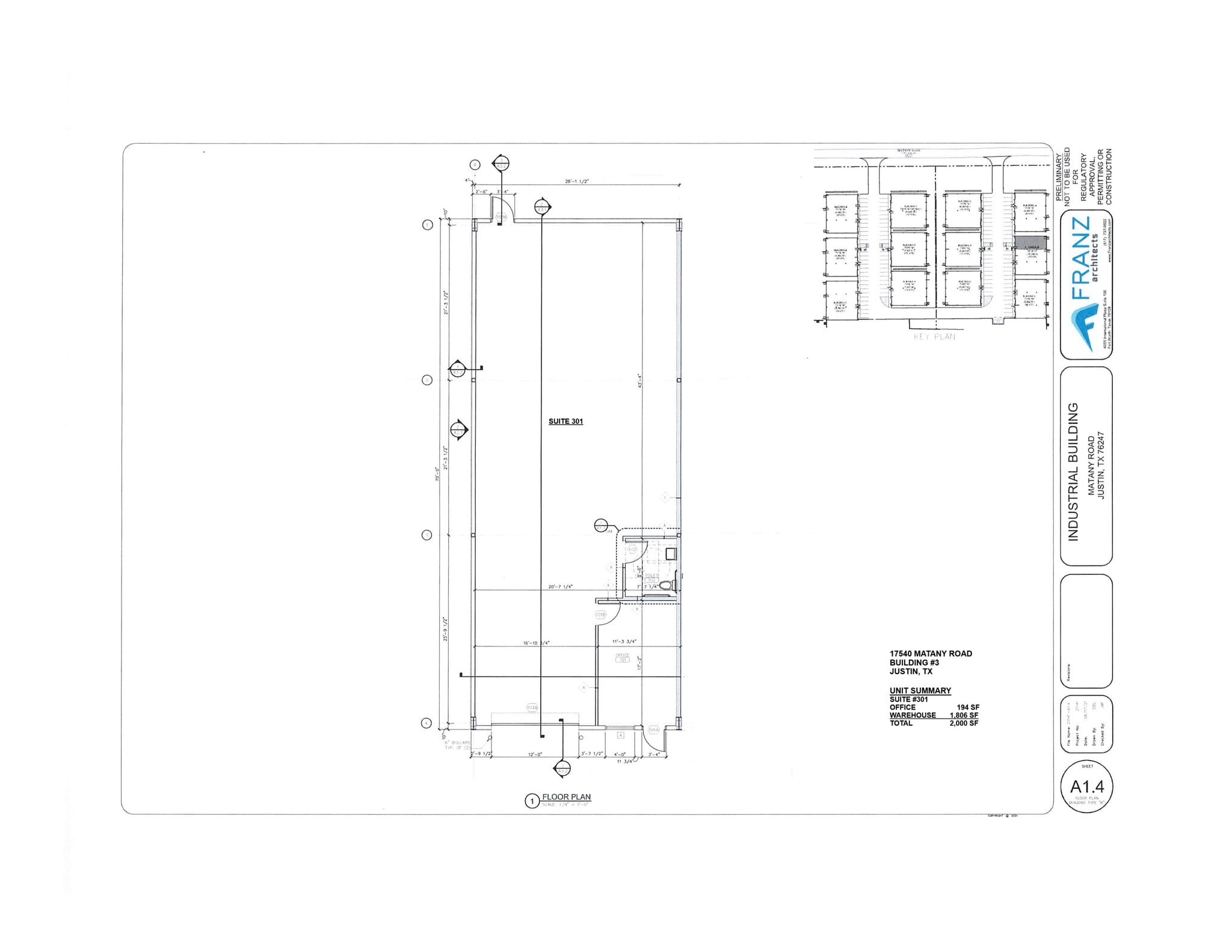 17540 Matany Rd, Justin, TX à louer Plan d’étage- Image 1 de 1