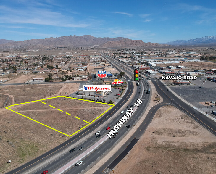 Highway 18 & Navajo Rd, Apple Valley, CA for lease - Aerial - Image 1 of 3