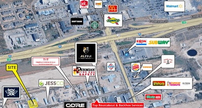 1304A Dayton Rd, Midland, TX - Aérien  Vue de la carte