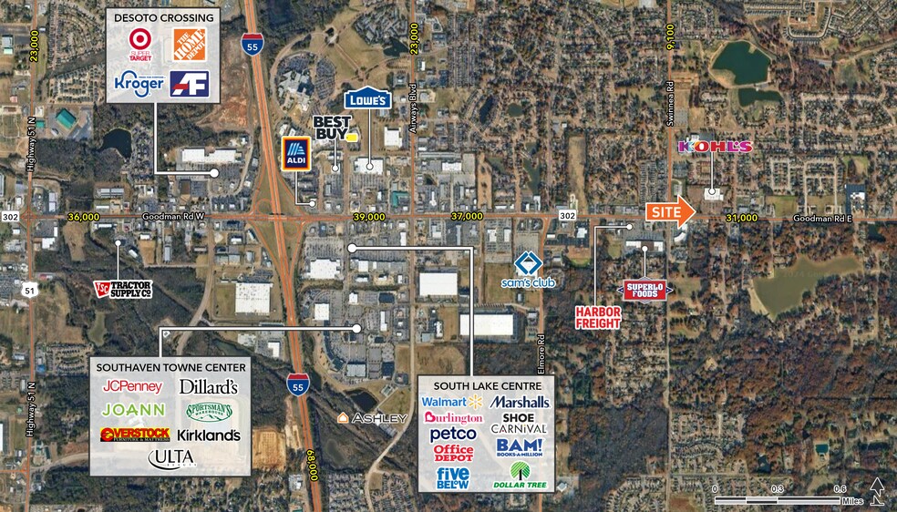 1160 Goodman Rd E, Southaven, MS à louer - Photo du bâtiment - Image 2 de 2