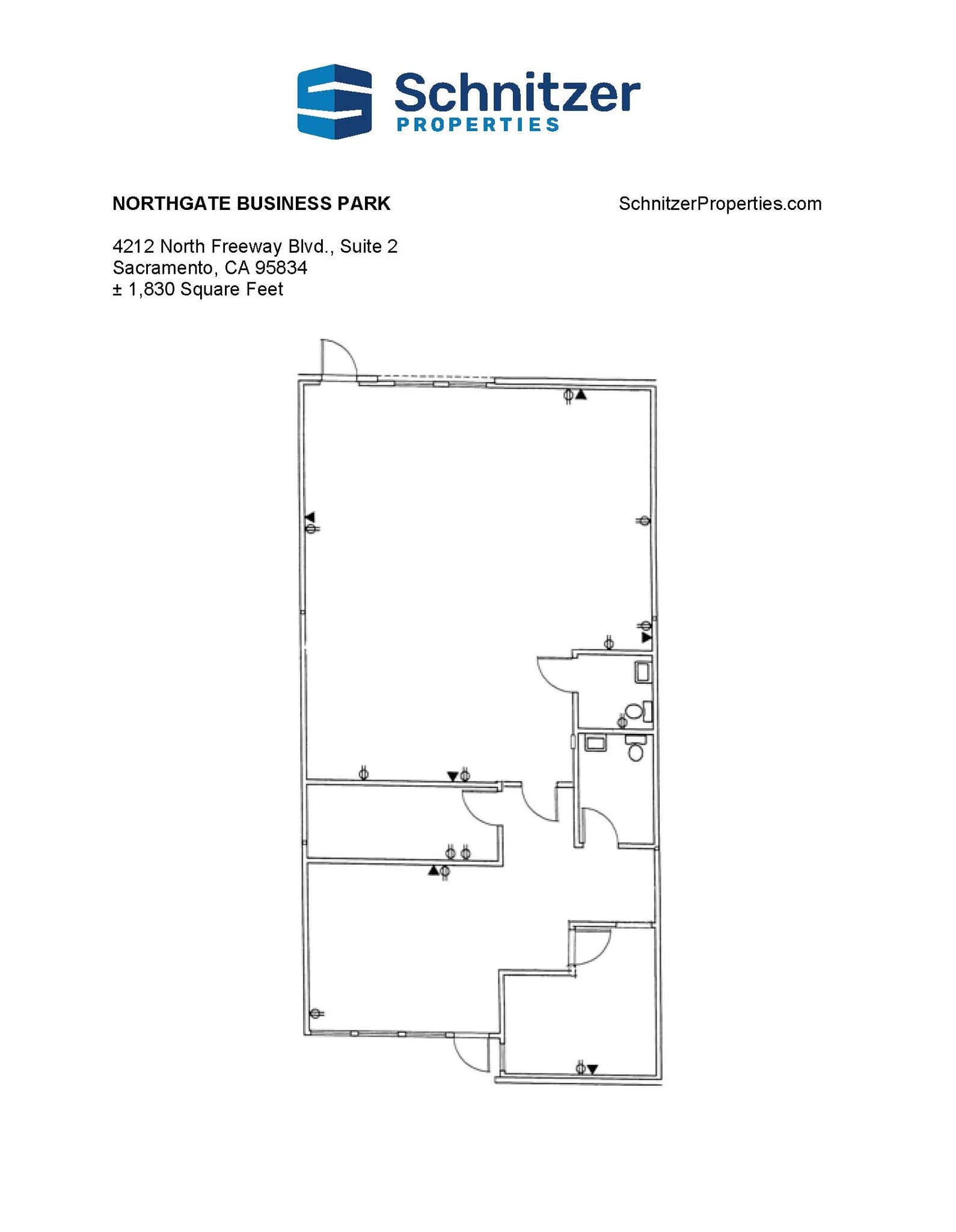 4135 Northgate Blvd, Sacramento, CA à louer Plan d’étage- Image 1 de 1