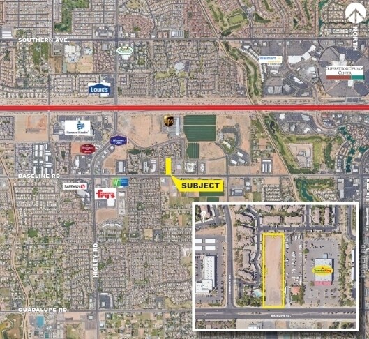 5520 E Baseline Rd, Mesa, AZ à vendre - Aérien - Image 2 de 8