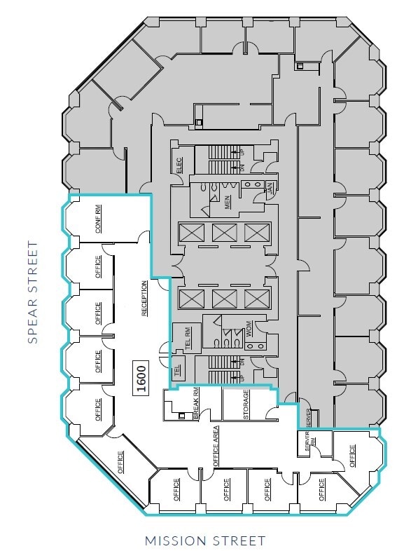 101 Mission St, San Francisco, CA for lease Floor Plan- Image 1 of 1