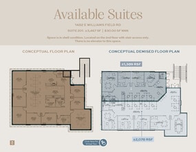 1482 E Williams Field Rd, Gilbert, AZ à louer Plan d’étage- Image 1 de 1