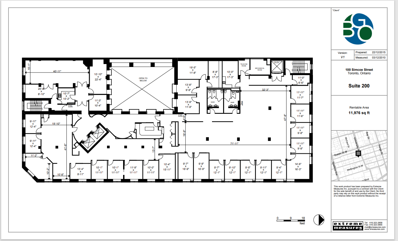 100 Simcoe St, Toronto, ON à louer Plan d’étage- Image 1 de 1