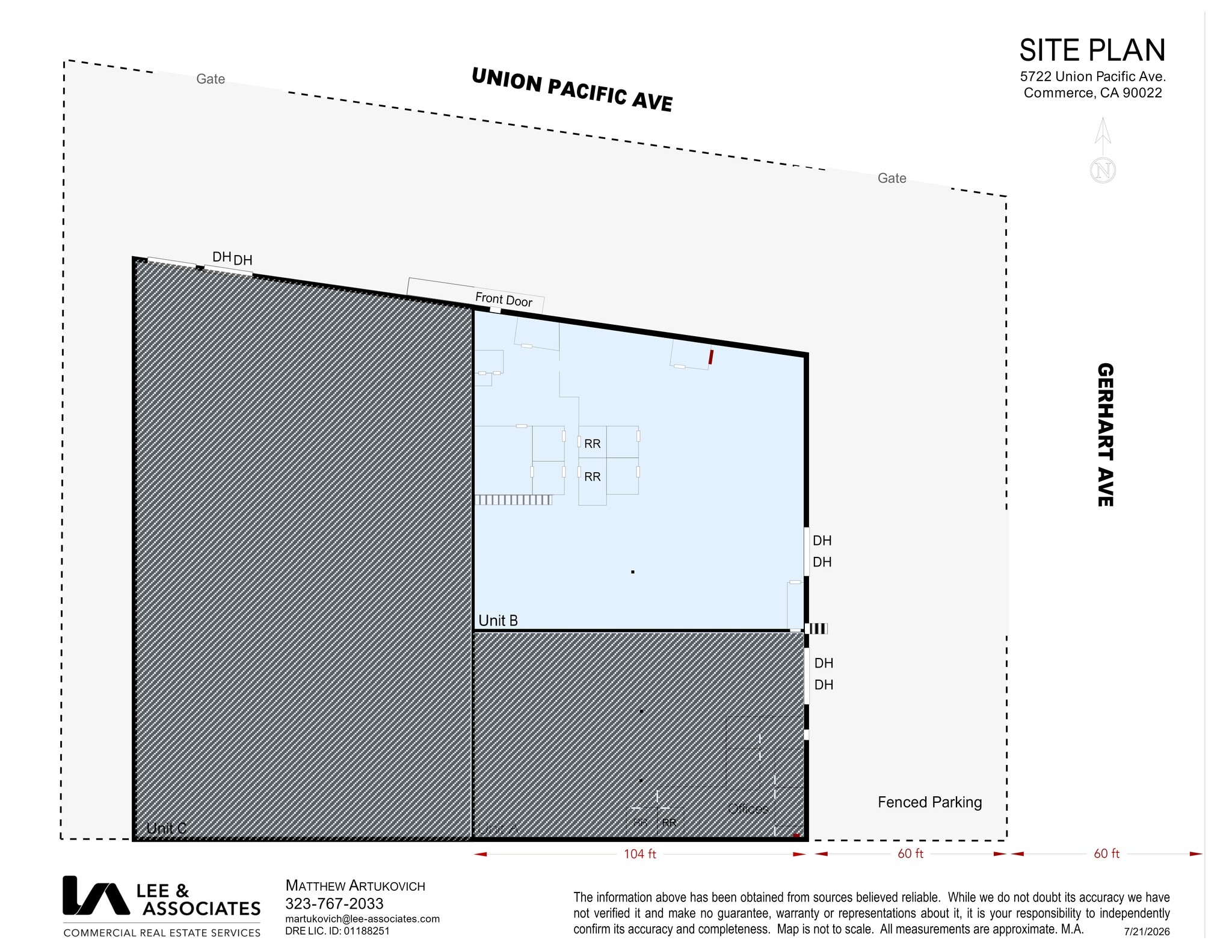 5722 Union Pacific Ave, Commerce, CA for lease Site Plan- Image 1 of 1